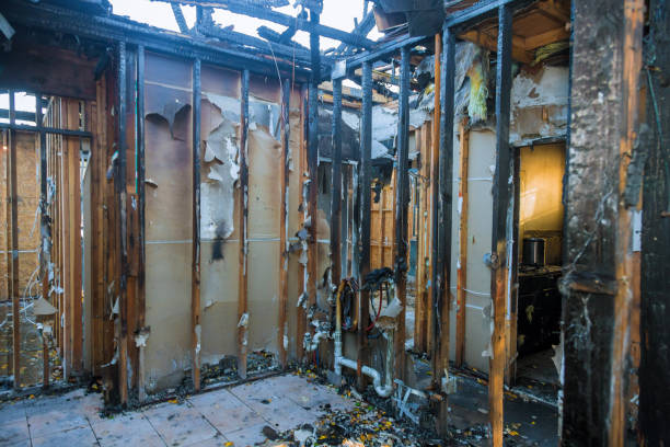 Professional Emergency Fire Cleanup technician working in Holland, TX